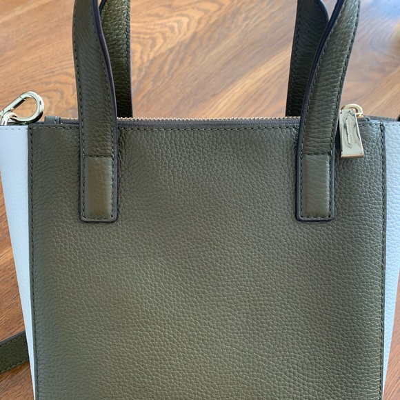 Michael Kors Ecco Pebble Tricolor Messenger Leather Tote Annette Gemma - Picture 8 of 14
